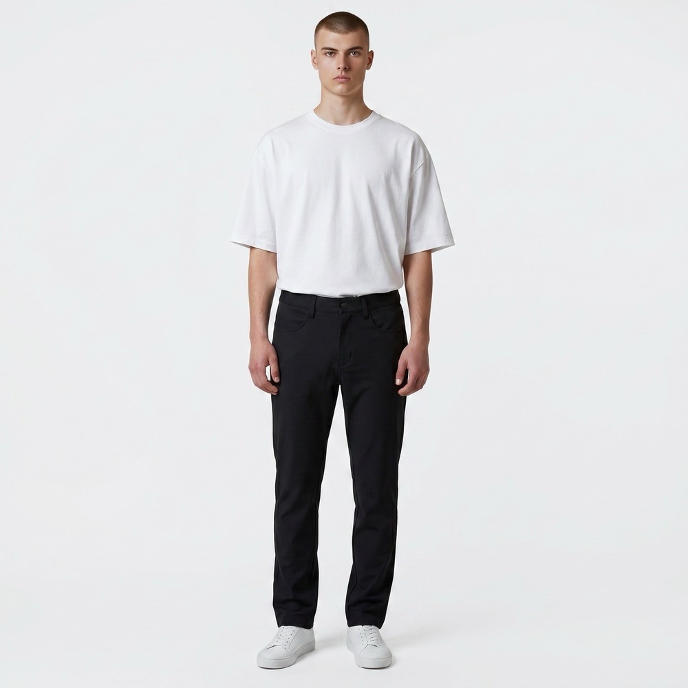 Reebok Men's Voyager 5-Pocket Oblong Pants 32x32 Black Tapered Slim Fit Stretch
